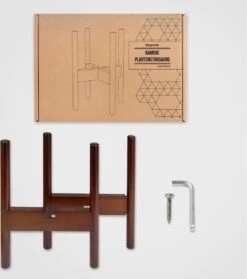 LifeGoods Planten Standaard - Uitschuifbare Bloempothouder - 20 Tot 30 Cm - Donker Bamboe -Tuin En Buiten 1064x1200 1