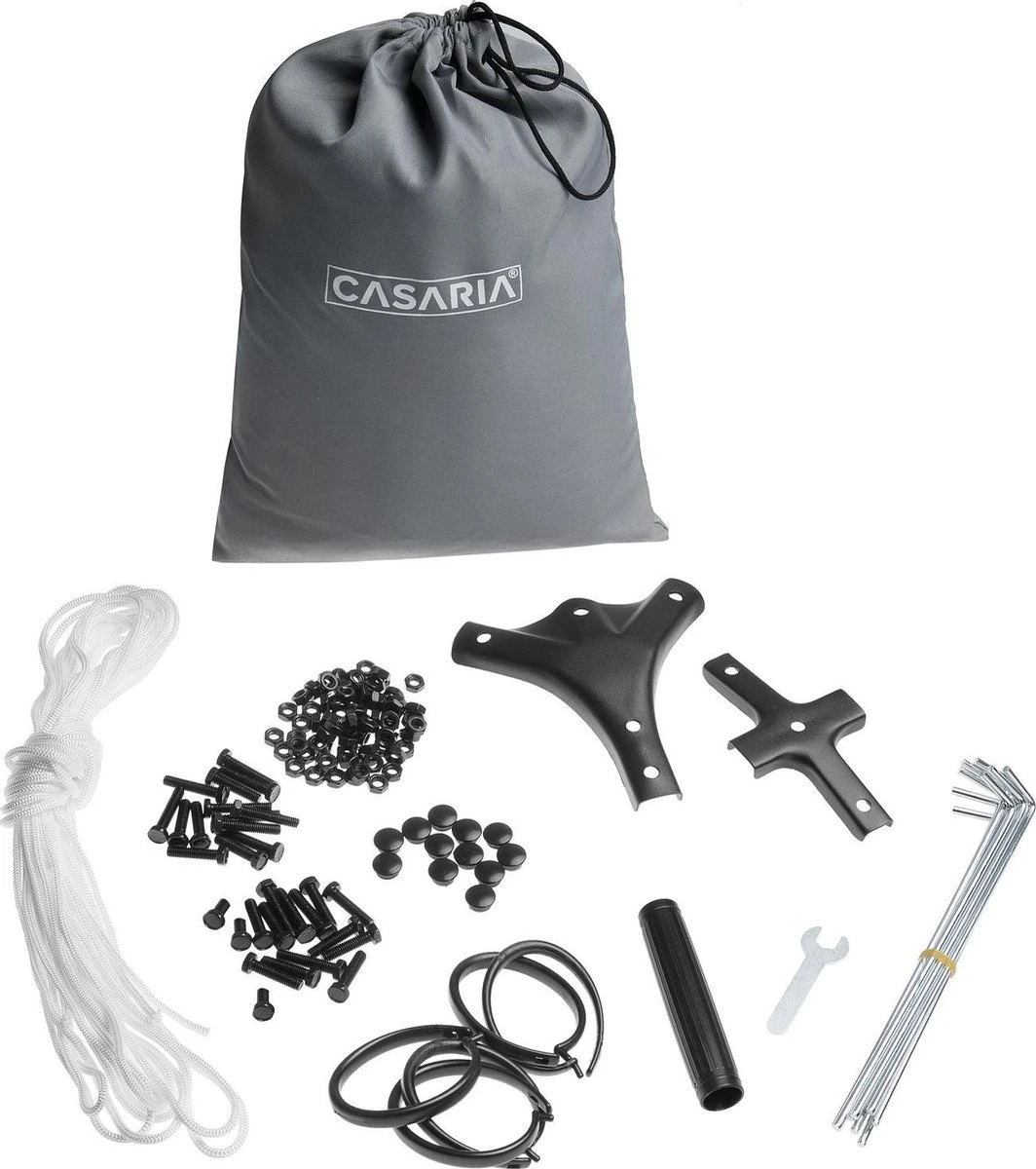 Casaria Paviljoen Topas 3x4m - UV-bescherming 50+ - Antraciet 8 Casaria Paviljoen Topas 3x4m - UV-bescherming 50+ - Antraciet - Afbeelding 6