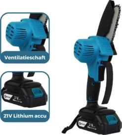 NovarGarden® Mini Kettingzaag NG1 - Met 2x Accu - Takkenzaag - Snoeizaag - Electrisch - Handzaag - Boomzaag - 21V -Tuin En Buiten 1080x1200