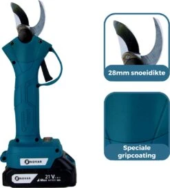 NovarGarden® Elektrische Snoeischaar NG1 - 2x Accu - Elektrisch - Takkenschaar - Op Batterij - 28mm 18 NovarGarden® Elektrische Snoeischaar NG1 - 2x Accu - Elektrisch - Takkenschaar - Op Batterij - 28mm -Tuin En Buiten 1089x1200