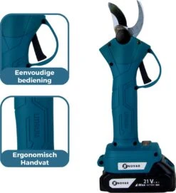 NovarGarden® Elektrische Snoeischaar NG1 - 2x Accu - Elektrisch - Takkenschaar - Op Batterij - 28mm 22 NovarGarden® Elektrische Snoeischaar NG1 - 2x Accu - Elektrisch - Takkenschaar - Op Batterij - 28mm -Tuin En Buiten 1095x1200