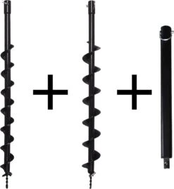 Kibani Grondboor 52cc Benzine + Grondboren Set 60 Mm + 80 Mm + 100 Mm + 150 Mm + 2 Verlengstukken - Palenboor - Grondboor Machine -Tuin En Buiten 1110x1200