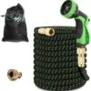 MD-Goods ® Super Sterk Uitrekbare Tuinslang Tot 30 Meter + GRATIS Tas En Koppelstuk - Tuinsproeier - Tuin Besproeien - Waterslang - Sproeikop - Groen - Flexibel Elastisch -Tuin En Buiten 1162x1200 3