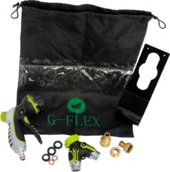 G-Flex Flexibele Tuinslang - Waterslang - 8 Verschillende Sproeistanden - Inclusief Opbergtas/splitter/Koppelstuk/Houder/Rubbers - 30 Meter -Tuin En Buiten 1181x1200