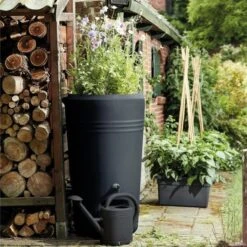 Elho Green Basics Regenton - Regenton - Living Black - Buiten - 200 Liter -Tuin En Buiten 1198x1200 5