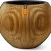 Capi Europe - Vaas Bol Groove XL - 39x33 - Goud - Bloempot Voor Binnen - Opening ⌀24 - GVGB270 -Tuin En Buiten 1200x1067 1