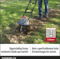 Powerplus POWEG7010 Tuinfrees - 1050W - Werkbreedte 320mm - Werkdiepte Max. 220mm - Incl. 4 Messen 10 Powerplus POWEG7010 Tuinfrees - 1050W - Werkbreedte 320mm - Werkdiepte Max. 220mm - Incl. 4 Messen -Tuin En Buiten 1200x1178