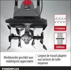 Powerplus POWEG7010 Tuinfrees - 1050W - Werkbreedte 320mm - Werkdiepte Max. 220mm - Incl. 4 Messen 12 Powerplus POWEG7010 Tuinfrees - 1050W - Werkbreedte 320mm - Werkdiepte Max. 220mm - Incl. 4 Messen -Tuin En Buiten 1200x1179 7