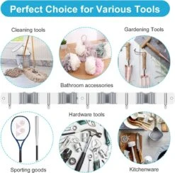 BOTC Bezemhouder - 5 Houders 6 Haken Bezem Ophangsysteem - Zeflklevend - Opbergsysteem - Ophanghaken - Tuingereedschap - Gereedschap Opbergen -Tuin En Buiten 1200x1186 1