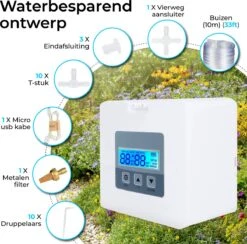 Automatisch Bewateringssysteem Voor Kamerplanten Met Pomp – Waterdruppelaar – Watergeefsysteem– Planten Watergever -Tuin En Buiten 1200x1186 3