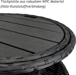 Casaria Polyrattan Zonne-Eiland Ø185cm – Incl. Kussens - Zwart Crème 33 Casaria Polyrattan Zonne-Eiland Ø185cm – Incl. Kussens - Zwart Crème -Tuin En Buiten 1200x1189 1