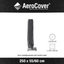 AeroCover Parasolhoes - Zweef Parasols - Grijs - 250x55 Cm (HxB) -Tuin En Buiten 1200x1200 145