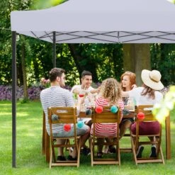 LifeGoods Partytent - 3x3 M - Zijwanden - Easy Up - Opvouwbaar - Waterdicht - Draagtas Met Wieltjes - Donkergrijs -Tuin En Buiten 1200x1200 15
