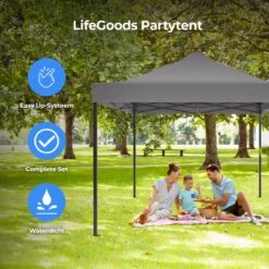 LifeGoods Partytent - 3x4.5 M - Zijwanden - Easy Up - Opvouwbaar - Waterdicht - Draagtas Met Wieltjes - Donkergrijs 16 LifeGoods Partytent - 3x4.5 M - Zijwanden - Easy Up - Opvouwbaar - Waterdicht - Draagtas Met Wieltjes - Donkergrijs -Tuin En Buiten 1200x1200 154