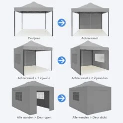 LifeGoods Partytent - 3x4.5 M - Zijwanden - Easy Up - Opvouwbaar - Waterdicht - Draagtas Met Wieltjes - Donkergrijs 20 LifeGoods Partytent - 3x4.5 M - Zijwanden - Easy Up - Opvouwbaar - Waterdicht - Draagtas Met Wieltjes - Donkergrijs -Tuin En Buiten 1200x1200 158