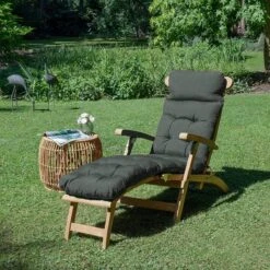 Beautissu Deckchair Kussen 200x50x8 Cm - Ligstoelkussen Antraciet - Matraskussen Voor Hangmatten En Tuin-/terrasstoelen - Flair DC -Tuin En Buiten 1200x1200 161