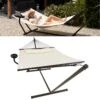 Vita5 Hangmat Met Standaard En Spreidstok – 2 Persoons – Incl. Bekerhouder - Afneembaar Kussen – Uv-bestendig – Beige -Tuin En Buiten 1200x1200 174