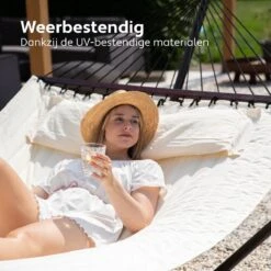 Vita5 Hangmat Met Standaard En Spreidstok – 2 Persoons – Incl. Bekerhouder - Afneembaar Kussen – Uv-bestendig – Beige 21 Vita5 Hangmat Met Standaard En Spreidstok – 2 Persoons – Incl. Bekerhouder - Afneembaar Kussen – Uv-bestendig – Beige -Tuin En Buiten 1200x1200 180