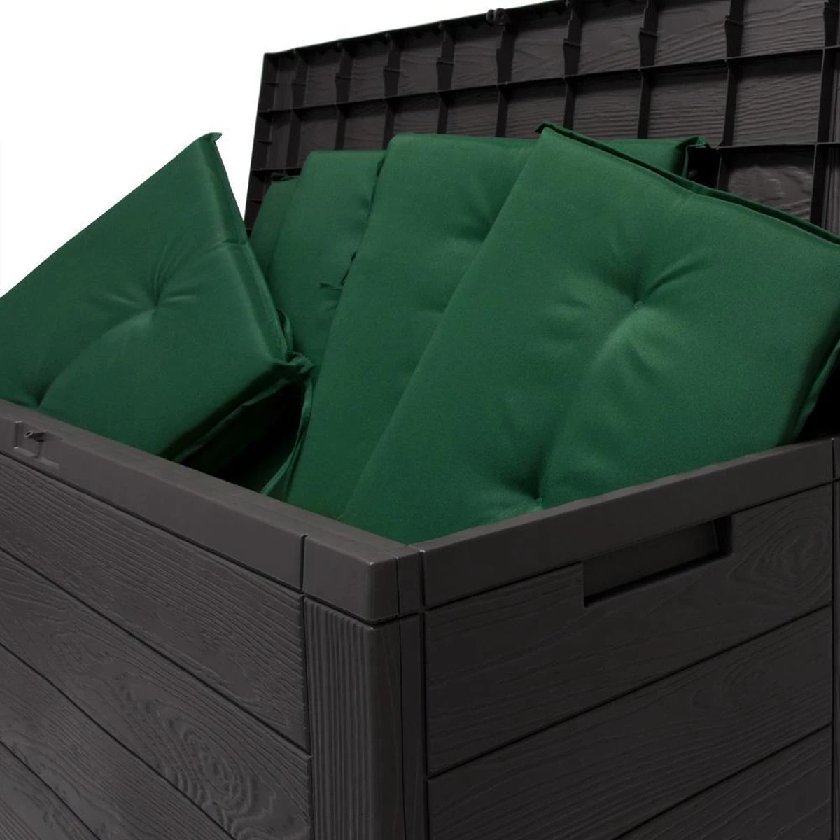 Merkloos Woody Tuin Opbergbox - 324 Liter 45x120x60 Cm - Tuinkussenbox - Antraciet/bruin 8 Merkloos Woody Tuin Opbergbox - 324 Liter 45x120x60 Cm - Tuinkussenbox - Antraciet/bruin - Afbeelding 6