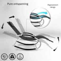 Sens Design Zonnebed - Ligbed - Weerbestendig - Antraciet -Tuin En Buiten 1200x1200 260