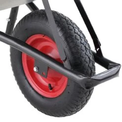 Gardebruk Kruiwagen 100L - Luchtband - 250kg Draagkracht Zilver -Tuin En Buiten 1200x1200 291