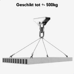 Luxe Ophangsysteem - 180° Schommelen, 360° Roteerbaar - Plafondhaak - Ophanghaak - Hangstoel Buiten - Hangstoel Binnen – Schommelstoel - Schommel - Bokszakken - RVS - Nederlandse Handleiding - -Tuin En Buiten 1200x1200 33