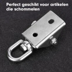 Luxe Ophangsysteem - 180° Schommelen, 360° Roteerbaar - Plafondhaak - Ophanghaak - Hangstoel Buiten - Hangstoel Binnen – Schommelstoel - Schommel - Bokszakken - RVS - Nederlandse Handleiding - -Tuin En Buiten 1200x1200 34