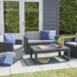 Allibert Lyon Tuintafel - 116x71,5x66/40 Cm - Grafiet -Tuin En Buiten 1200x1200 38