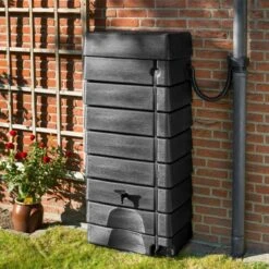 Nature - Regentank - 276L - H134,5 X 58,5 X 39,5cm - Antraciet - Muurmodel -Tuin En Buiten 1200x1200 492