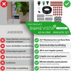 Bone Vista® 155 Stuks Water Druppelslang Irrigatiesysteem Tuin – Bewateringssysteem & Druppelsysteem -Tuin En Buiten 1200x1200 516