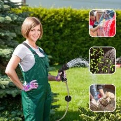 Buxibo - Wandslangenbox 20 Meter + 2 Meter - Tuinslang Met Haspel - 9 Sproei Standen - Slangenhouder 180° Draaibaar - Tuinslanghaspel Zwart+ Gratis Sproeier - Zwart -Tuin En Buiten 1200x1200 525