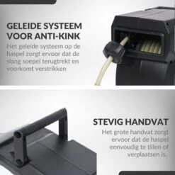 Buxibo - Wandslangenbox 20 Meter + 2 Meter - Tuinslang Met Haspel - 9 Sproei Standen - Slangenhouder 180° Draaibaar - Tuinslanghaspel Zwart+ Gratis Sproeier - Zwart -Tuin En Buiten 1200x1200 527