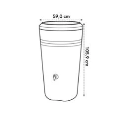 Elho Green Basics Regenton - Regenton - Living Black - Buiten - 200 Liter -Tuin En Buiten 1200x1200 556