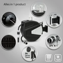 Sens Design Slanghaspel - Tuinslang Haspel - Automatisch - Zwart - 20m -Tuin En Buiten 1200x1200 586