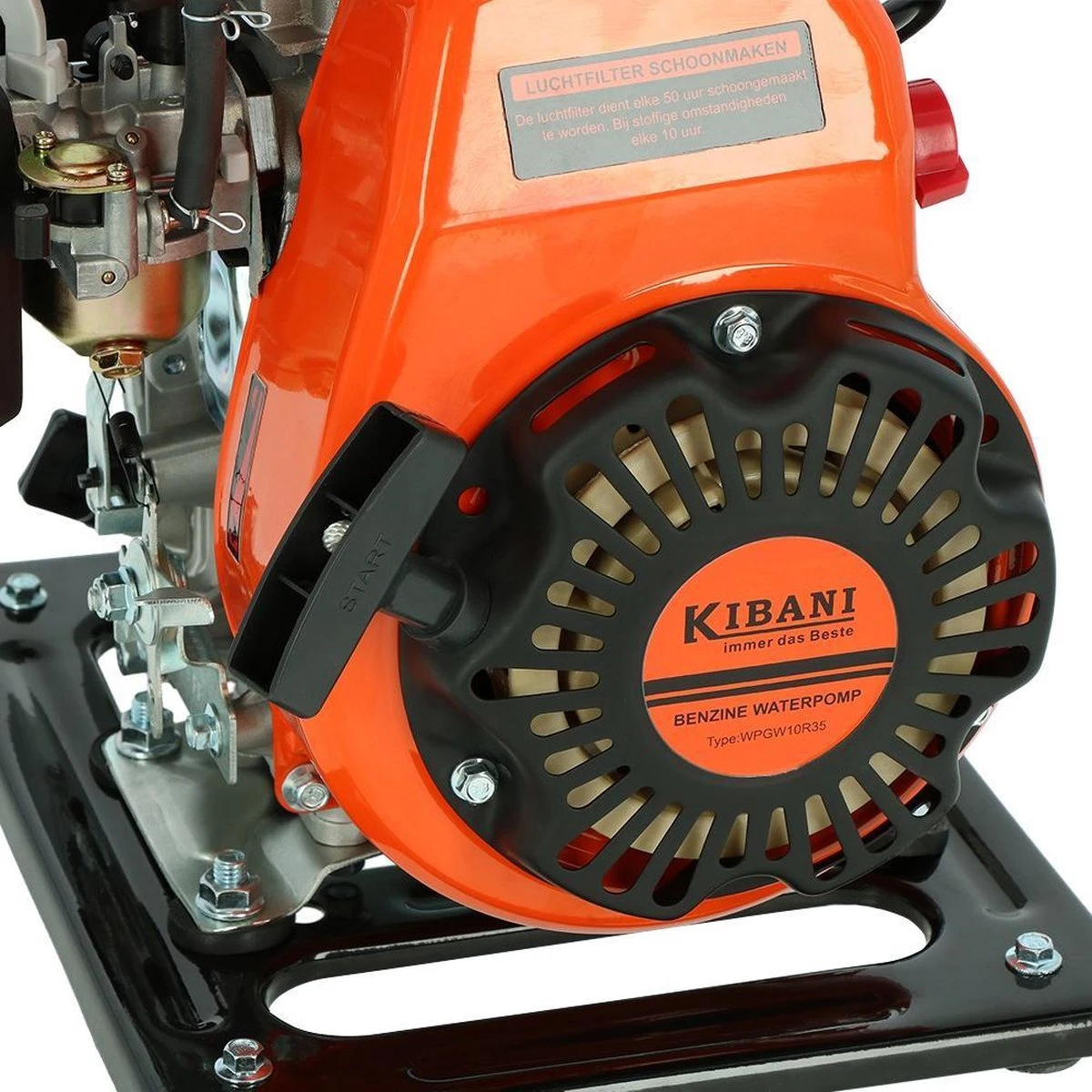 Kibani Waterpomp 8.000 Liter P/uur - 98 Cc / 1.5 PK 4-takt Benzine Motor - 4000 Toeren/Minuut - Doorstroming 8 M³ P/uur - Tuinpomp 8 Kibani Waterpomp 8.000 Liter P/uur - 98 Cc / 1.5 PK 4-takt Benzine Motor - 4000 Toeren/Minuut - Doorstroming 8 M³ P/uur - Tuinpomp - Afbeelding 6