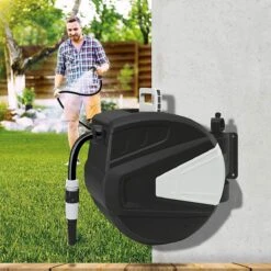 Sens Design Slanghaspel - Tuinslang Haspel - Automatisch - Zwart - 30m