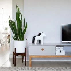 LifeGoods Planten Standaard - Uitschuifbare Bloempothouder - 20 Tot 30 Cm - Donker Bamboe -Tuin En Buiten 1200x1200 651