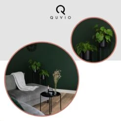 QUVIO Plantenstandaard Binnen - Inclusief Pot - Staande Plantenbak - Metaal - Bloempot - 22 X 22 X 60 Cm - Zwart -Tuin En Buiten 1200x1200 672