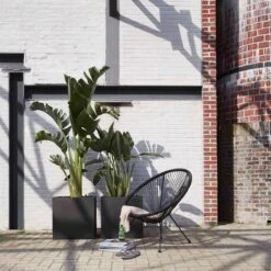 Capi Europe - Bloempot Vierkant Smooth NL - 50x50x50 - Zwart - Voor Binnen En Buiten - KBL904 -Tuin En Buiten 1200x1200 686