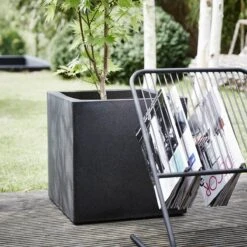 Capi Europe - Bloempot Vierkant Smooth NL - 50x50x50 - Zwart - Voor Binnen En Buiten - KBL904 -Tuin En Buiten 1200x1200 692