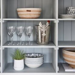 Riviera Maison Plantenbak Rond, Bloempot Met Ribbel - RM Let It Grow Planter - Wit - Porselein - Maat S -Tuin En Buiten 1200x1200 708