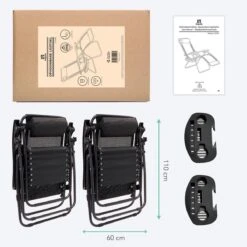 LifeGoods Opvouwbare Tuinstoelen - Verstelbaar Zonnescherm - 2 Stuks - 30°-90° Verstelbaar - Metaal - Zwart 23 LifeGoods Opvouwbare Tuinstoelen - Verstelbaar Zonnescherm - 2 Stuks - 30°-90° Verstelbaar - Metaal - Zwart -Tuin En Buiten 1200x1200 86