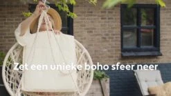 Vita5 Macramé Hangstoel - Voor Binnen En Buiten - Zonder Standaard - Incl. Kussen, Boekenvak En Beschermhoes - Tot 150kg - Beige 25 Vita5 Macramé Hangstoel - Voor Binnen En Buiten - Zonder Standaard - Incl. Kussen, Boekenvak En Beschermhoes - Tot 150kg - Beige -Tuin En Buiten 1200x675 7