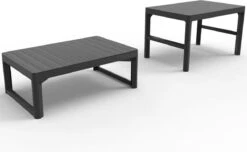 Allibert Lyon Tuintafel - 116x71,5x66/40 Cm - Grafiet -Tuin En Buiten 1200x738