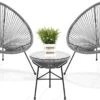 LifeGoods Acapulco Bistroset - 3-Delig - Tuinset Met Bijzettafel - Grijs -Tuin En Buiten 1200x778