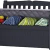 Keter Eden Garden Bench Opbergbank - 265L - 140x60x84cm - Zwart/Grijs -Tuin En Buiten 1200x795