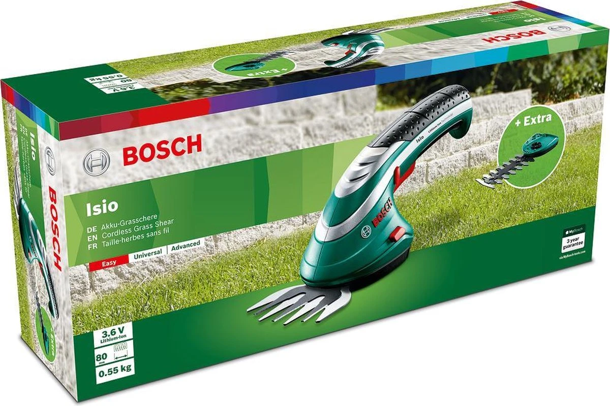 Bosch ISIO Gen III Accu Buxusschaar + Grasschaar 7 Bosch ISIO Gen III Accu Buxusschaar + Grasschaar - Afbeelding 5