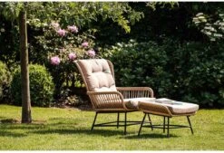 BUITEN Living Dex Wicker Loungestoel Tuin Incl. Wicker Voetenbank | Wicker + Aluminium | Bamboe Antraciet -Tuin En Buiten 1200x820 1