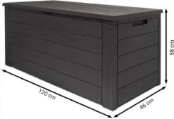 Merkloos Woody Tuin Opbergbox - 324 Liter 45x120x60 Cm - Tuinkussenbox - Antraciet/bruin 23 Merkloos Woody Tuin Opbergbox - 324 Liter 45x120x60 Cm - Tuinkussenbox - Antraciet/bruin -Tuin En Buiten 1200x823 1