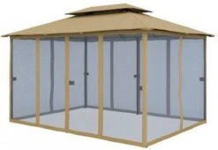 El Jardin - Partytent - 4x3 - Waterdicht Dak - Wanden - Beige Paviljoen -Tuin En Buiten 1200x826 1